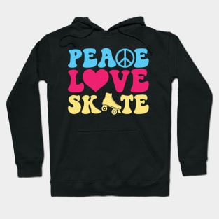 Peace Love Skate - Roller Skating - Skater Hoodie